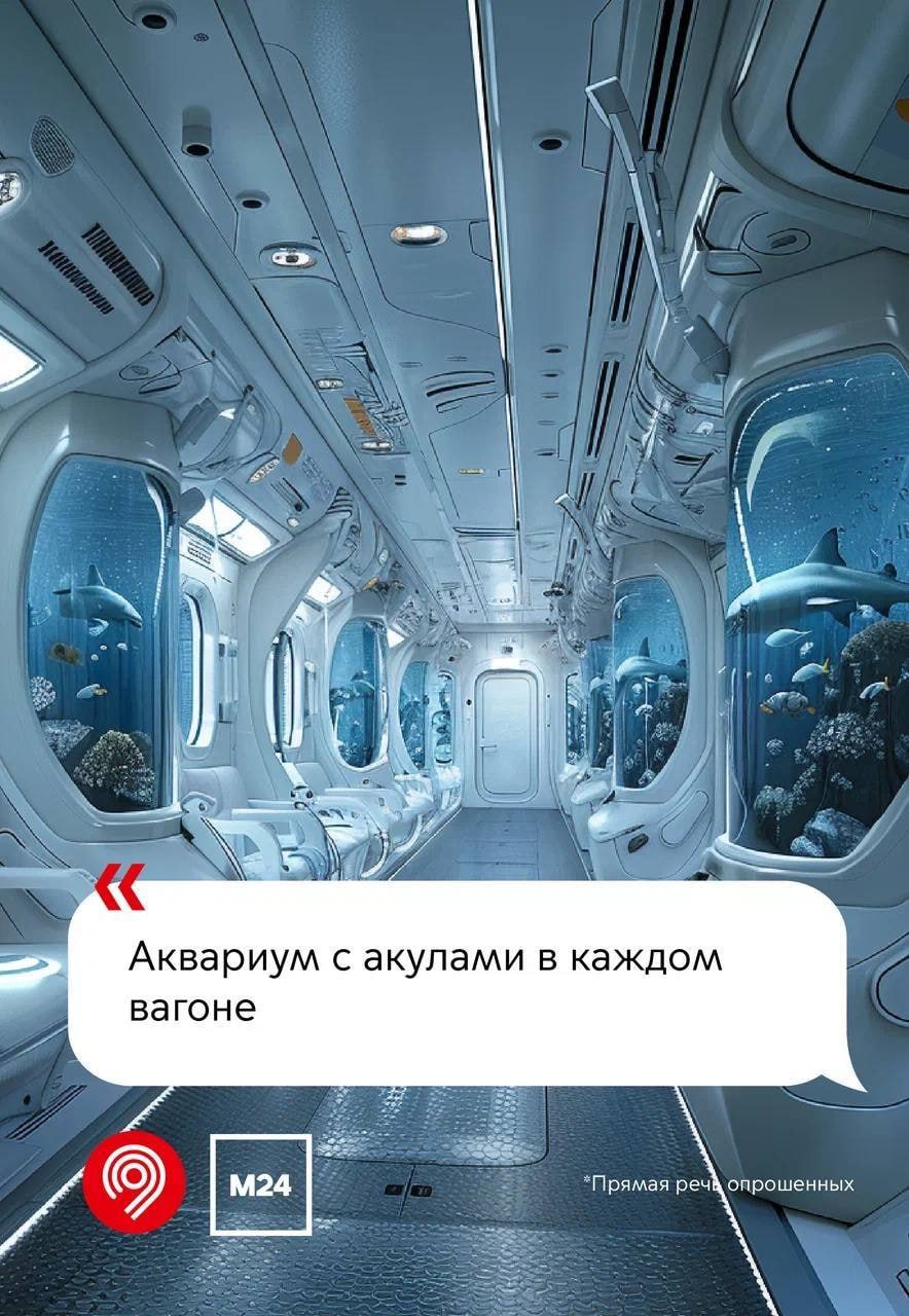 Аквариумы с акулами, лежачие места и отдельный вагон для пассажиров с крупногабаритным грузом: самые необычные идеи для поездов московского метро