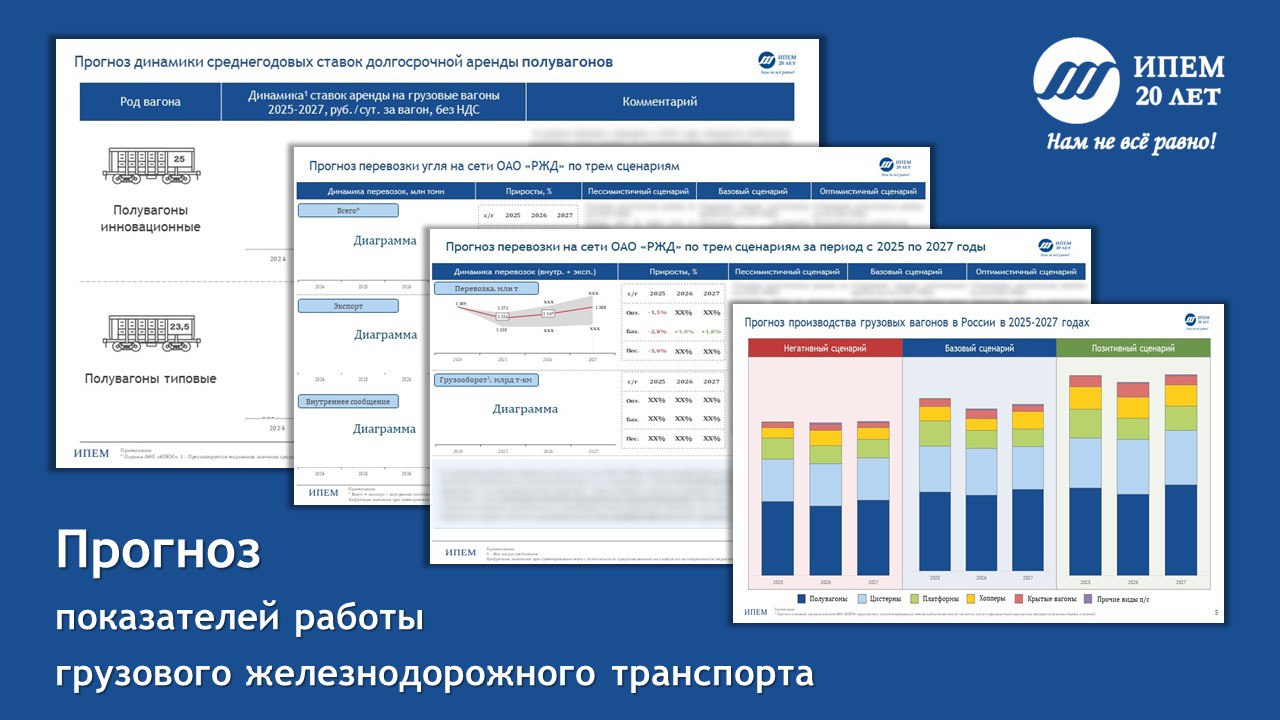Краткосрочный и среднесрочный прогноз показателей работы грузового железнодорожного транспорта на 2025-2027 годы